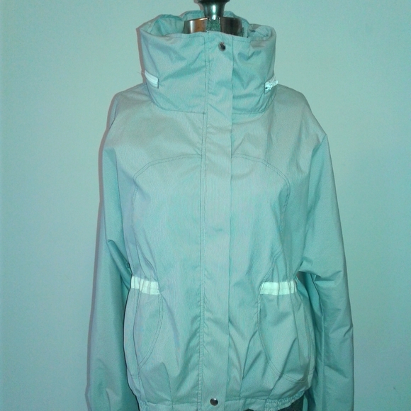 Lululemon Jacket Size 10 white Blue Striped Hooded